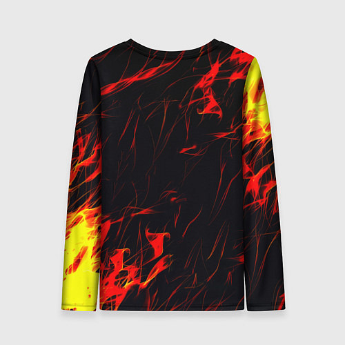 Женский лонгслив Doom огненные искры / 3D-принт – фото 2