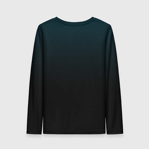 Женский лонгслив Морская глубина в чёрном / 3D-принт – фото 2