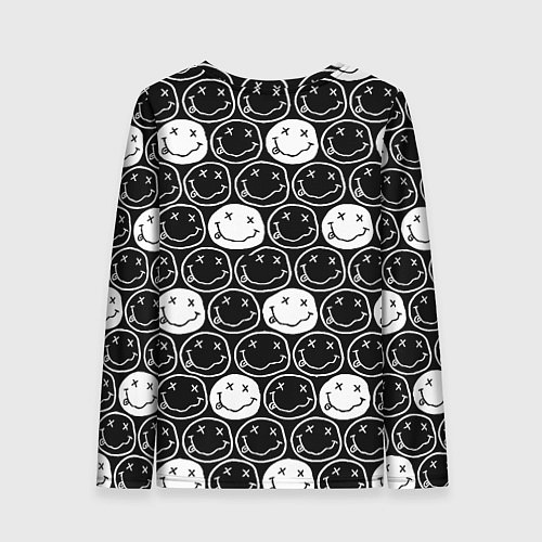 Женский лонгслив Doom x nirvana pattern / 3D-принт – фото 2