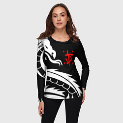 Лонгслив женский Doom dragon steel, цвет: 3D-принт — фото 2