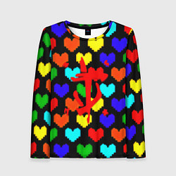 Женский лонгслив Doom love pixel pattern