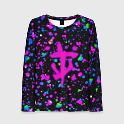 Лонгслив женский Doom цветные краски, цвет: 3D-принт