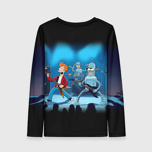 Женский лонгслив Rock group Futurama - ai art fantasy / 3D-принт – фото 2