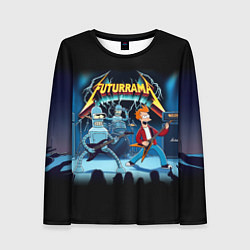 Лонгслив женский Rock group Futurama - ai art fantasy, цвет: 3D-принт
