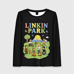 Лонгслив женский Linkin Park, мультяшный стиль, цвет: 3D-принт