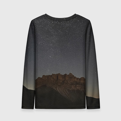 Женский лонгслив Массив Метеген под звездами / 3D-принт – фото 2