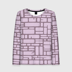 Лонгслив женский Кирпичная кладка, цвет: 3D-принт
