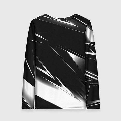 Женский лонгслив Juventus geometry stripes black / 3D-принт – фото 2