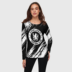 Лонгслив женский Chelsea краски текстура, цвет: 3D-принт — фото 2
