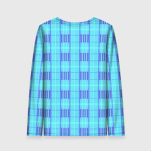 Женский лонгслив Color neon light blue purple stripes / 3D-принт – фото 2
