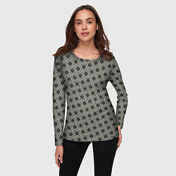 Лонгслив женский Текстура из ромбов, цвет: 3D-принт — фото 2