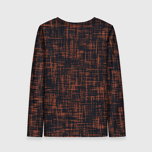 Женский лонгслив Чёрно-коричневый текстура / 3D-принт – фото 2