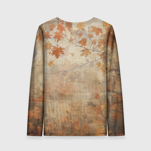 Женский лонгслив Осенней енот в шарфе / 3D-принт – фото 2