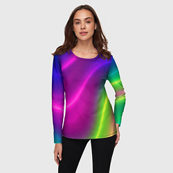 Лонгслив женский Плавный градиент, цвет: 3D-принт — фото 2