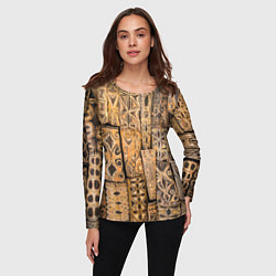 Лонгслив женский Узоры Африки, цвет: 3D-принт — фото 2