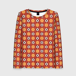 Женский лонгслив Футбольные и баскетбольные мячи