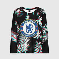 Женский лонгслив Chelsea тропики глитч текстура