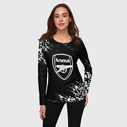 Лонгслив женский Арсенал черепа краски, цвет: 3D-принт — фото 2