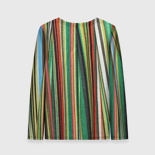 Женский лонгслив Полоски ткани / 3D-принт – фото 2