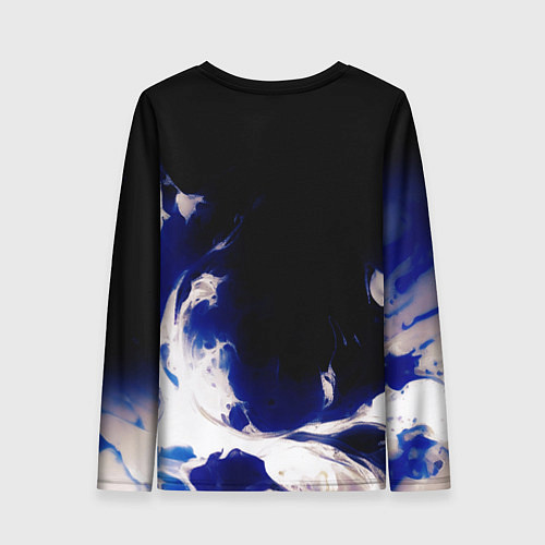 Женский лонгслив Синее пламя / 3D-принт – фото 2