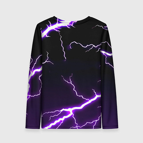 Женский лонгслив Манчестер молнии шторм неон / 3D-принт – фото 2