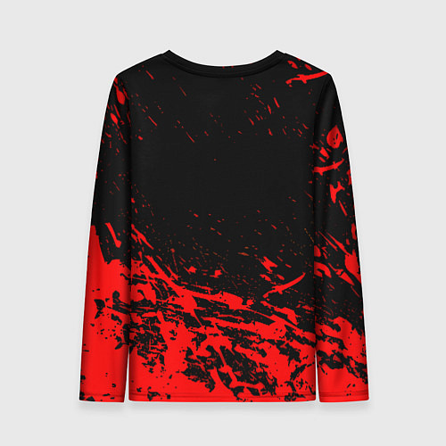 Женский лонгслив Валенсия брызги красок / 3D-принт – фото 2