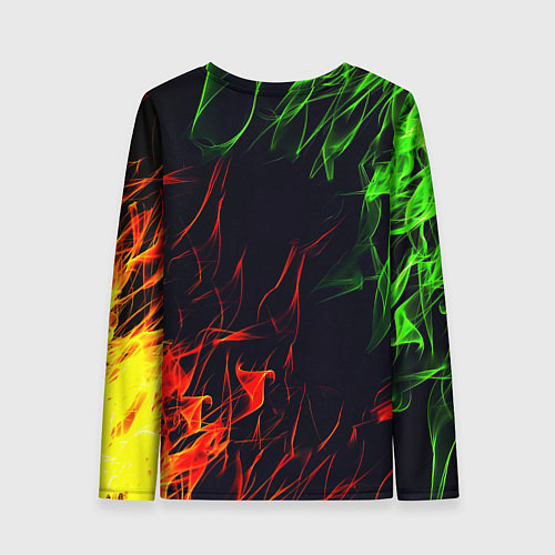 Женский лонгслив Borussia flame toxic / 3D-принт – фото 2
