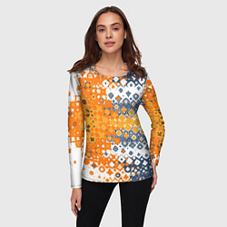 Лонгслив женский Геометрические разводы, цвет: 3D-принт — фото 2