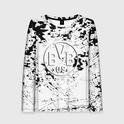 Женский лонгслив Borussia черно белые краски
