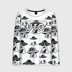 Женский лонгслив UFO и котики