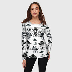 Лонгслив женский UFO и котики, цвет: 3D-принт — фото 2