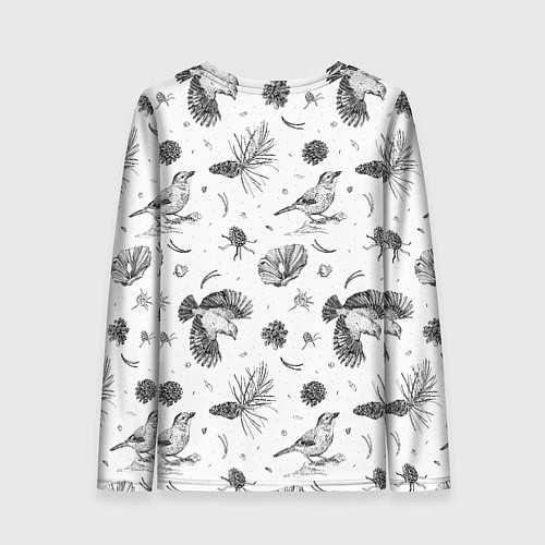 Женский лонгслив Сойка в Бузулукском бору / 3D-принт – фото 2