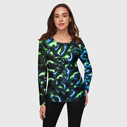 Лонгслив женский Абстракция капли воды, цвет: 3D-принт — фото 2