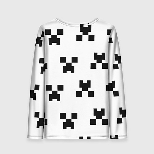 Женский лонгслив Juventus x minecraft pattern / 3D-принт – фото 2
