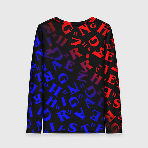 Женский лонгслив Barcelona градиент символы / 3D-принт – фото 2