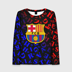 Лонгслив женский Barcelona градиент символы, цвет: 3D-принт