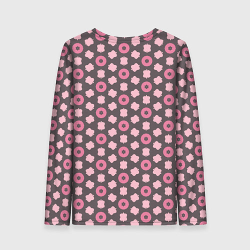 Женский лонгслив Абстрактная розовая текстура / 3D-принт – фото 2