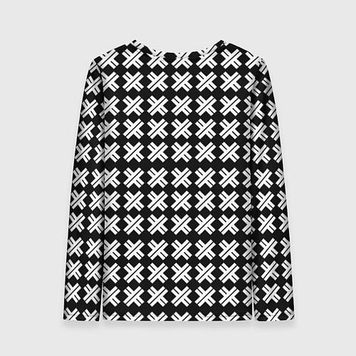 Женский лонгслив Borussia pattern geometry / 3D-принт – фото 2