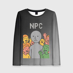 Лонгслив женский Я NPC без эмоций, цвет: 3D-принт