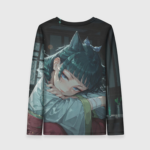 Женский лонгслив Маомао с кошачьими ушками / 3D-принт – фото 2