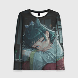 Лонгслив женский Маомао с кошачьими ушками, цвет: 3D-принт