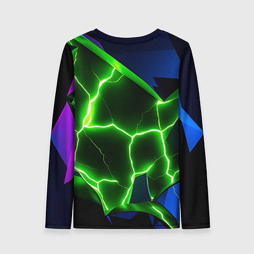 Женский лонгслив Neon green glow / 3D-принт – фото 2