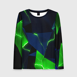 Женский лонгслив Neon tile green