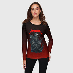 Лонгслив женский Metallica в виде волков, цвет: 3D-принт — фото 2
