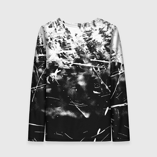 Женский лонгслив Bayern Mnchen черно белая бумага / 3D-принт – фото 2