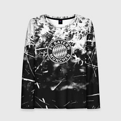 Женский лонгслив Bayern Mnchen черно белая бумага