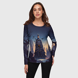 Лонгслив женский Новогодний Бэтмен, цвет: 3D-принт — фото 2