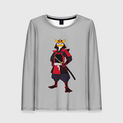 Женский лонгслив Утка-самурай с катаной