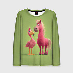 Женский лонгслив Розовые они такие