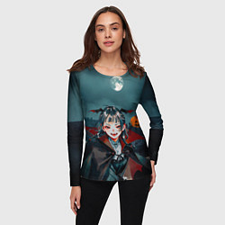 Лонгслив женский Вампирша МаоМао - Монолог Фармацевта аниме Хэллоуи, цвет: 3D-принт — фото 2